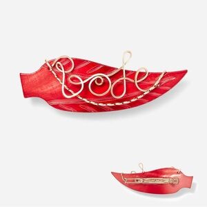 Bode Mother Of Pearl Barrette Hair Piece Hair clip red Limited Edition Of 150